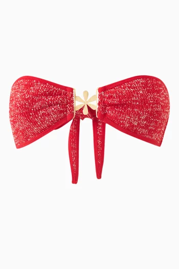 Mia Sequinned Bandeau Bikini Top
