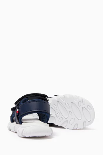Logo Velcro Strap Sandals