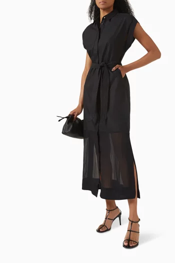 Vance Combo Midi Dress in Cotton