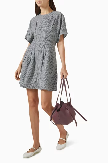 Maddie Striped Mini Dress in Cotton Poplin