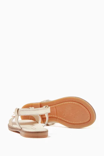 Bow Sandals in Leather
