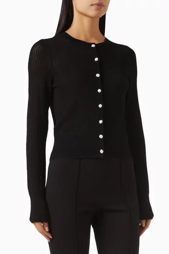 Molly Cardigan in Ribbed-knit