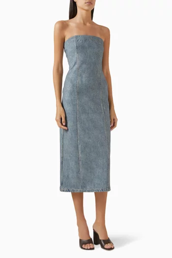 Jasmine Midi Dress in Denim
