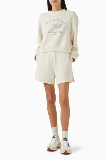 شورت فينتج متوسط الطول قطن تيري