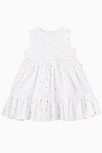 Baby Daisy-printed Dress in Cotton