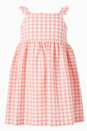 Check Dress in Cotton