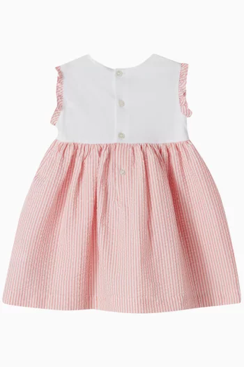 Striped Sleeveless Dress in Cotton