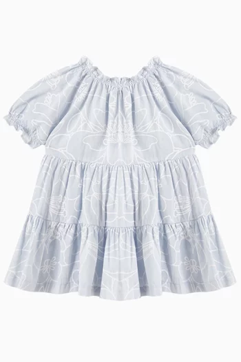 Baby Printed Ruffle Dress in Cotton