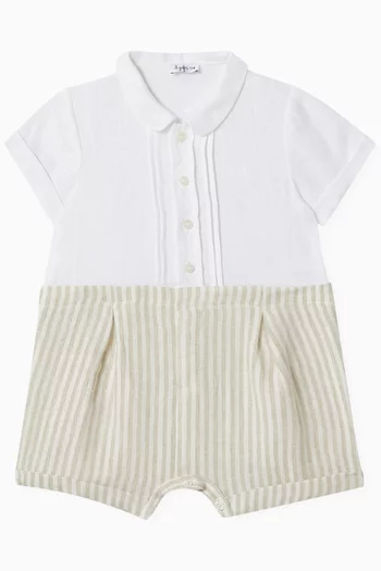 Striped Romper in Cotton