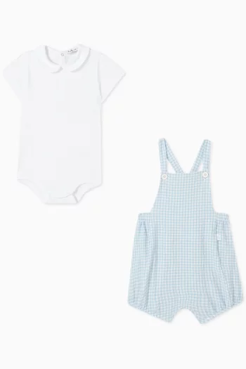 Dungaree-style Romper in Cotton