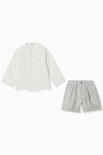 Two-piece Set in Poplin & Seersucker