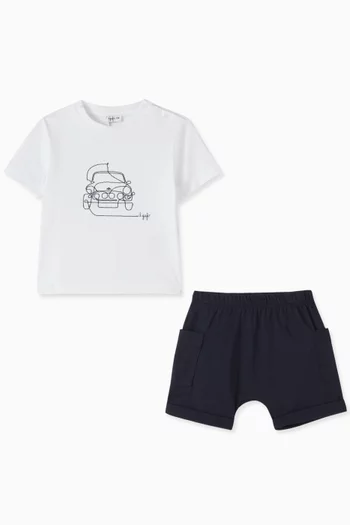 T-shirt & Shorts Set in Cotton