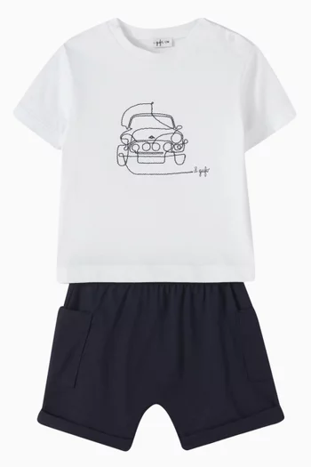 T-shirt & Shorts Set in Cotton
