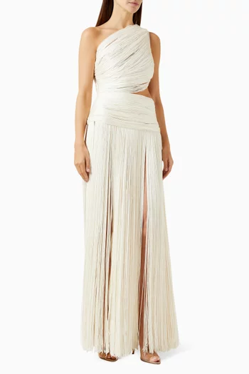 Jafari Sierra One-shoulder Gown