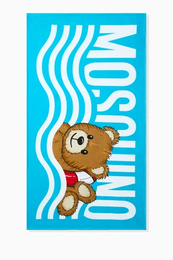 Teddy Bear Logo Beach Towel
