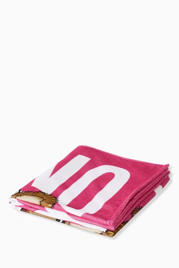 Teddy Bear Logo Beach Towel
