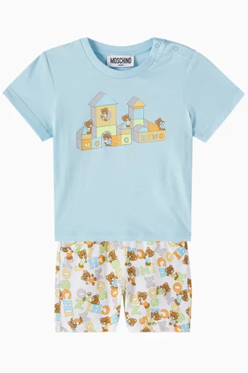 Baby Teddy T-shirt & Shorts Set in Cotton