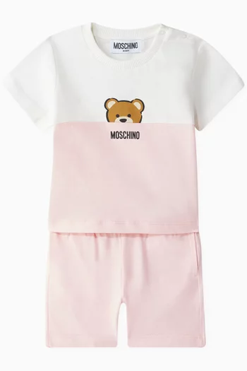 Baby Teddy T-shirt & Shorts Set in Cotton
