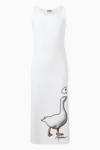 Goose-motif Dress