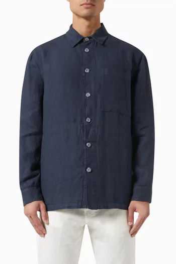 Italian Collar Shirt in Linen