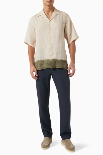Dyed-effect Shirt in Linen