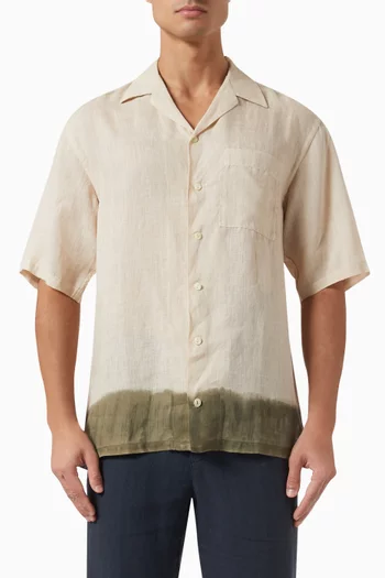 Dyed-effect Shirt in Linen