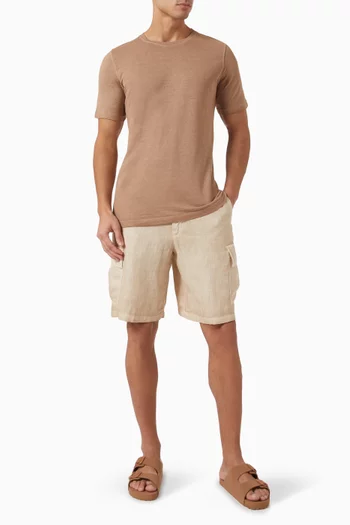 Bermuda Cargo Shorts in Linen