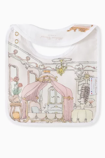 Dollhouse Printed Bib in Satin