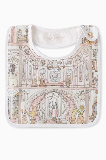 Dollhouse Printed Bib in Satin