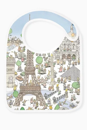 Paris Printed Bib in Satin