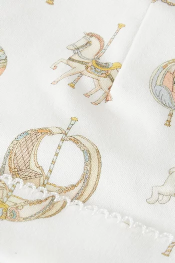 قبعة بيني بطبعة لعبة الأحصنة الدوارة قطن