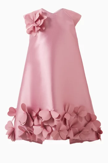 Floral-appliqué Dress