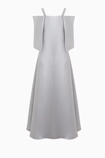Feather-embellished Bow Dress