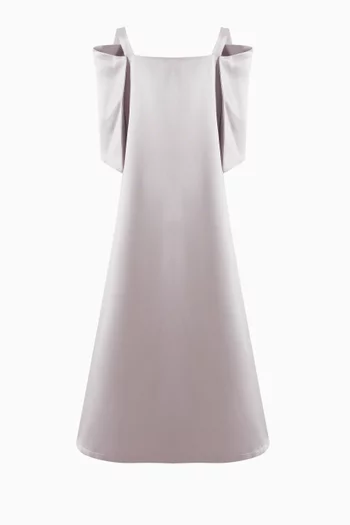 Feather-embellished Bow Dress