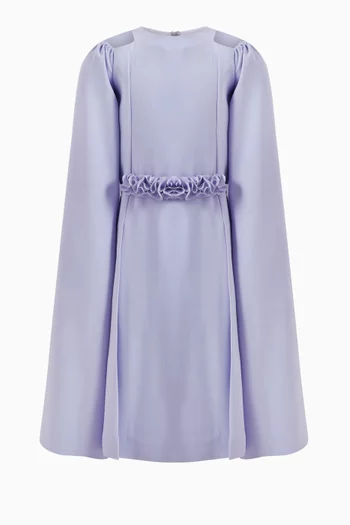 Cape Belted Dress