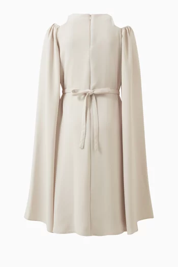 Cape Belted Dress
