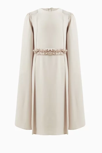 Cape Belted Dress