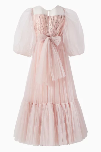 Bow Embellished Maxi Dress