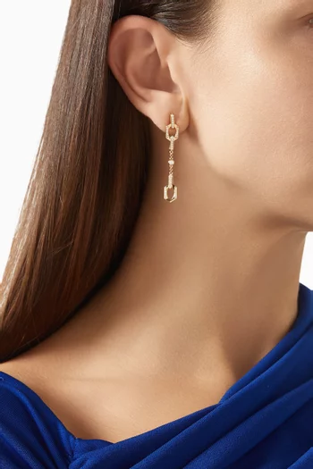 Links Diamond Earrings in 18kt Yellow Gold