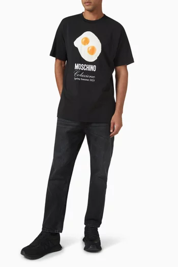 Colazione Print T-shirt in Cotton