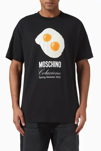 Colazione Print T-shirt in Cotton