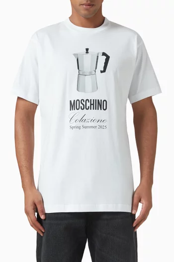 Colazione-print T-shirt in Cotton