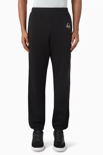 Laurel Crown Emblem Sweatpants in Cotton