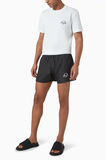 Laurel Crown Emblem Swim Shorts
