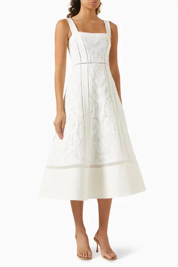 Kensington Embroidered Midi Dress