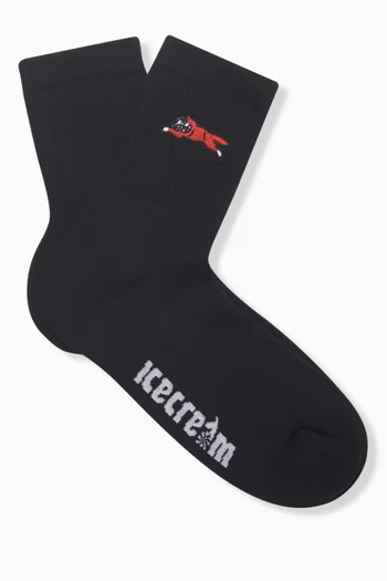 Running Dog Socks in Cotton