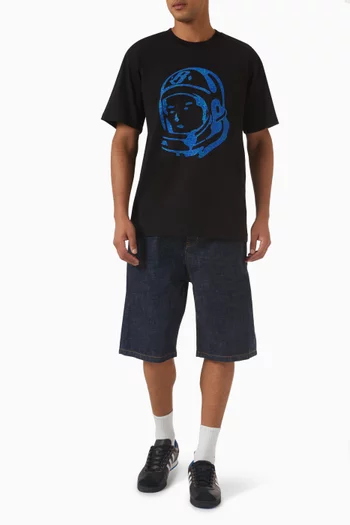 Cracked Flock-print Astro T-shirt in Cotton