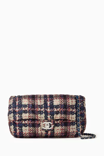 2010s Single Flap Bag in Printed Tweed
