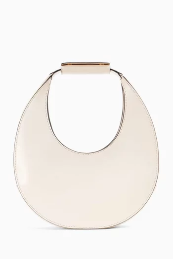 حقيبة يد مون بتصميم هلال جلد لامع