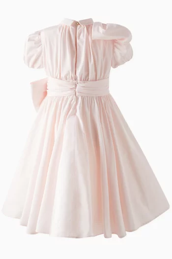 Flared Bow Dress in Taffeta